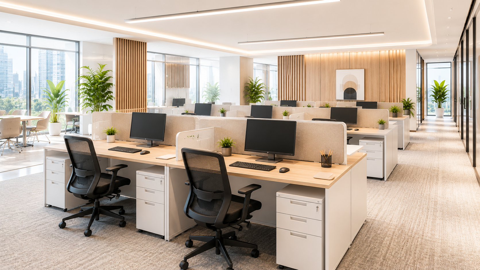Cluster workstation arrangement layout